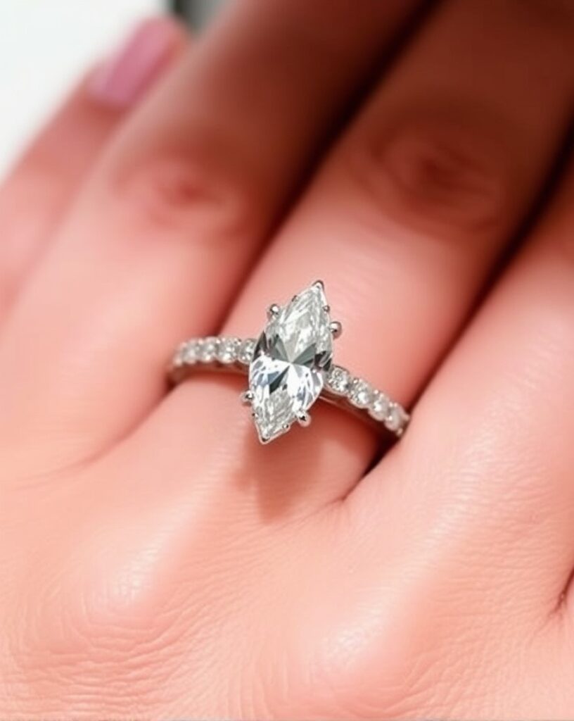 marquise diamond engagement ring