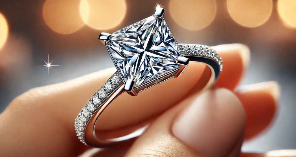 princess-cut diamond engagement ring