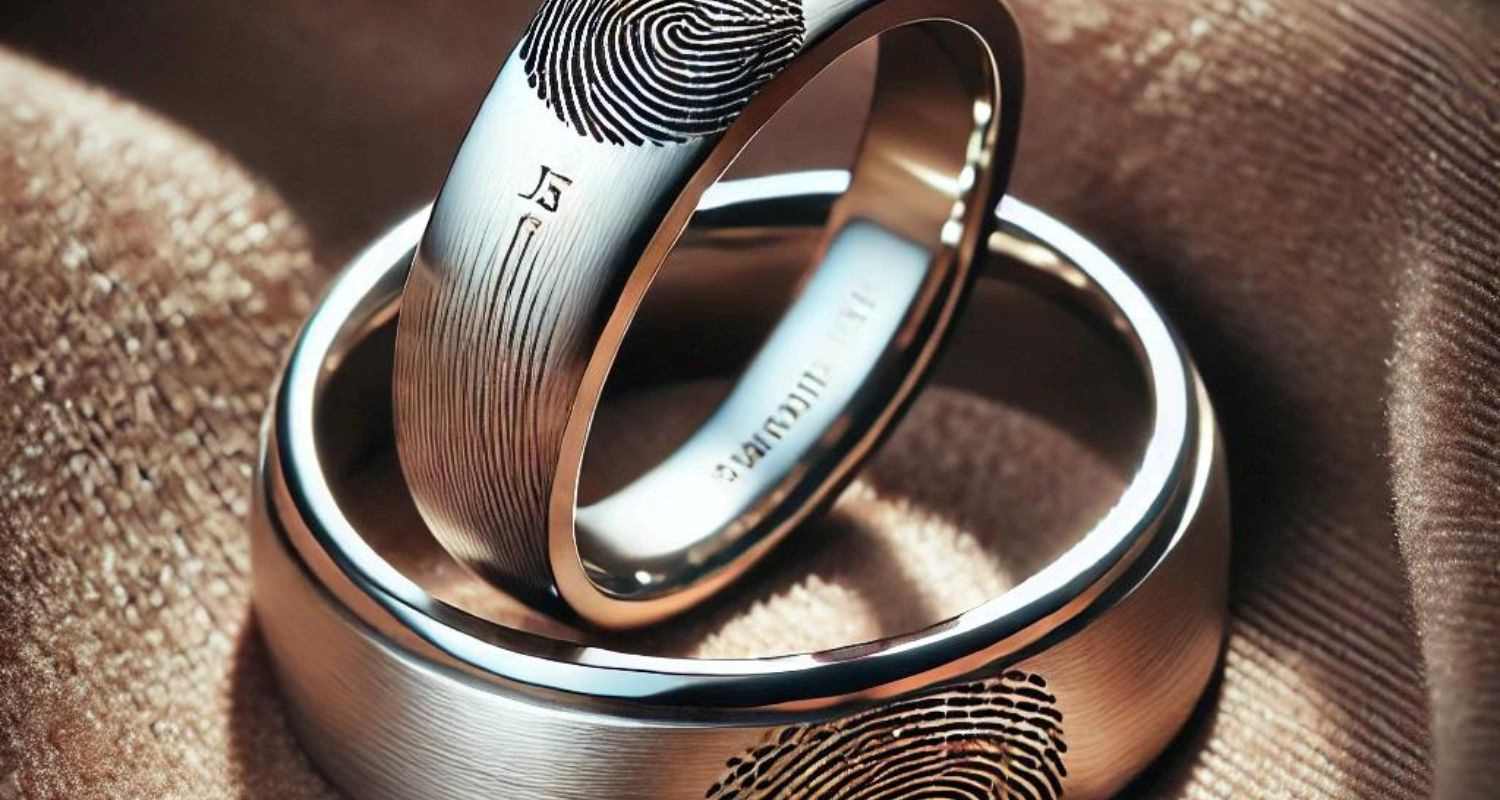 Fingerprint-Engraved Wedding Rings